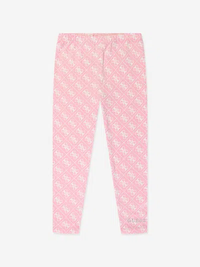 Guess Babies' Girls 4g Logo Leggings In Pink