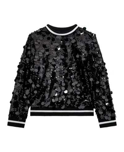 Guess Kids' Girls 7-16 All Over Sequin Top In Black