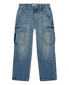 Guess Girls 7-16 Denim Cargo Pocket Jeans In Blue