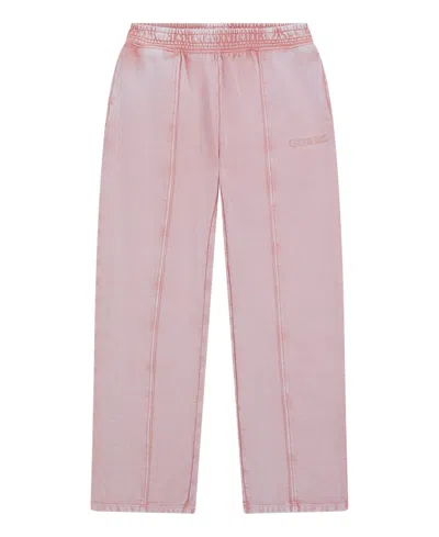 Guess Kids' Girls 7-16 Embroidered Logo Detail Sweatpants In Pink