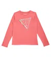 Guess Girls 7-16 Long Sleeve Round Neck T-shirt In Pattern