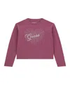 Guess Girls 7-16 Long Sleeve T-shirt In Pink