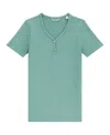 Guess Girls 7-16 Mini Me Style Rib Short Sleeve T-shirt In Blue