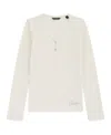 Guess Girls 7-16 Mini Me Style Stretch Rib Long Sleeve T-shirt In White