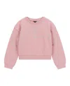 Guess Girls 7-16 Round Neck Oversize Active Sweatshirt In Pink
