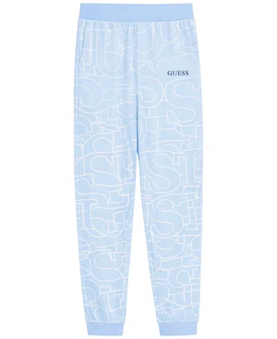 Guess Kids' Girls' 7-16 French Terry Regular-fit Jogger Pants In Blue