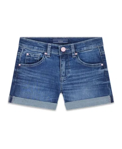Guess Kids' Girls' 8-16 Stretch Denim Shorts In Blue