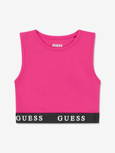 Guess Kids' Girls Active Sports Bra In Pink