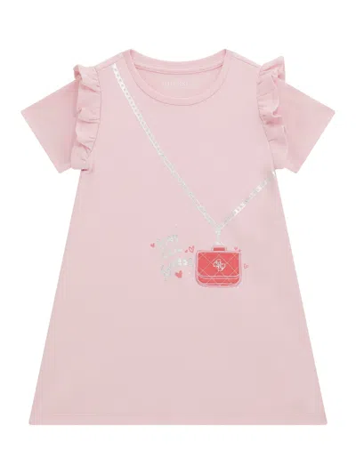 Guess Babies' Girls Bag Print Dress In Pink