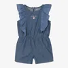 GUESS GIRLS BLUE CHAMBRAY PLAYSUIT