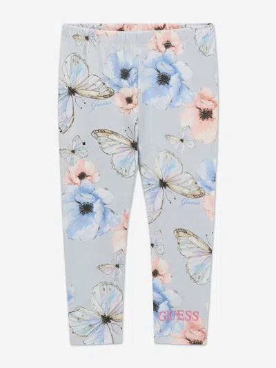 Guess Babies'  Girls Butterfly Collage Leggings In Blue