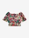 Guess Girls Chiffon Floral Blouse In Multicoloured