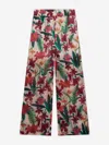 Guess Girls Chiffon Floral Palazzo Pants In Multicoloured