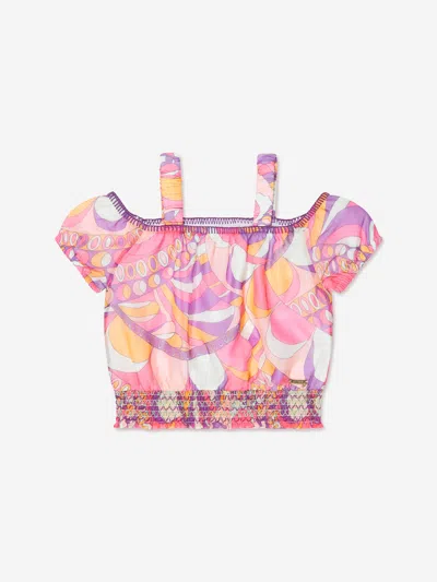 Guess Babies' Girls Chiffon Top In Multicoloured