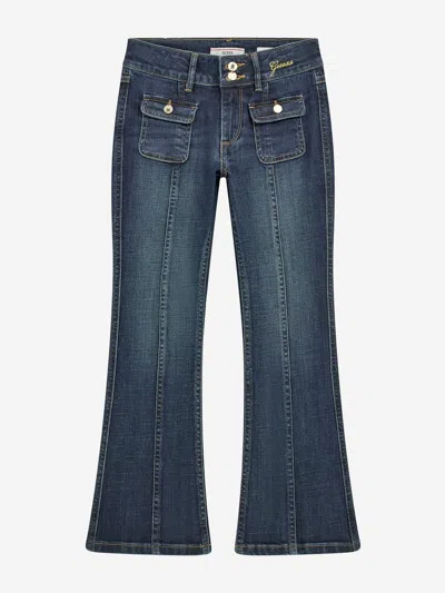 Guess Kids' Girls Comfort Denim Bootcut Jeans In Blue