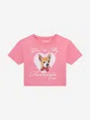Guess Girls Cropped T-shirt In Pink