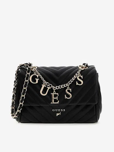 Guess Kids'  Girls Crossbody Flap Bag In Black