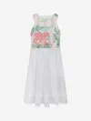 Guess Girls Dress - & Pink Lace Dress 16 Yrs White In White