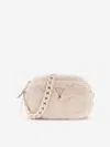 Guess Girls Faux Fur Crossbody Bag In White