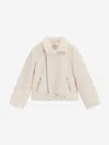 Guess Belted Teddy-texture Jacket In Neutral