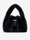 Guess Girls Faux Fur Shoulder Bag In Black