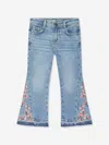GUESS GIRLS FLORAL FLARED DENIM JEANS
