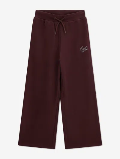 Guess Babies'  Girls French Terry Palazzo Joggers In Burgundy
