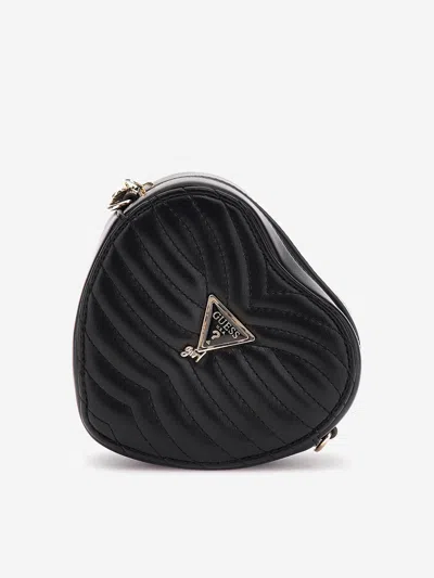 Guess Kids' Girls Heart Crossbody Bag In Black