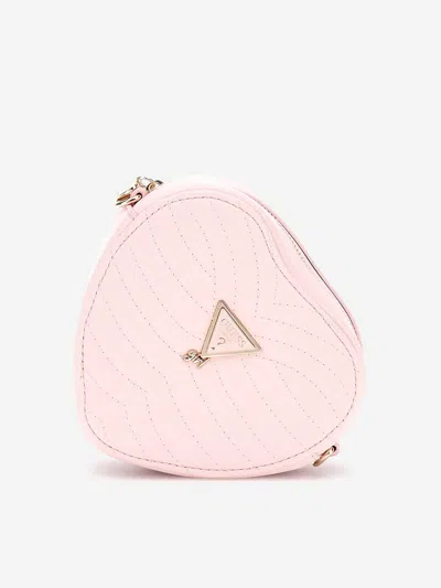 Guess Kids' Girls Heart Crossbody Bag In Pink