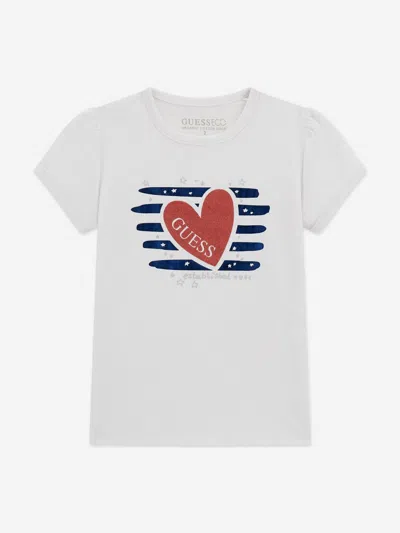 Guess Babies'  Girls Heart Logo T-shirt In White