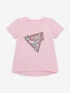 Guess Girls High Low T-shirt In Pink