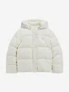 Guess Girls Hooded Puffer Jacket In White