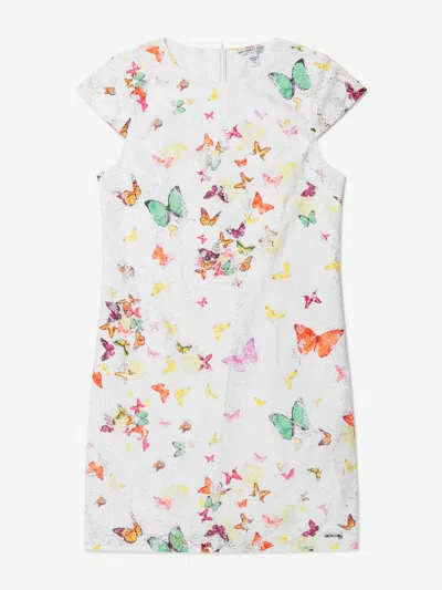 Guess Kids' Girls Lace Butterfly Collage Dress 16 Yrs Ivory