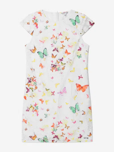 Guess Babies' Girls Lace Butterfly Collage Dress 16 Yrs Ivory