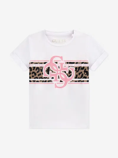Guess Babies'  Girls Leopard Logo T-shirt In Gray