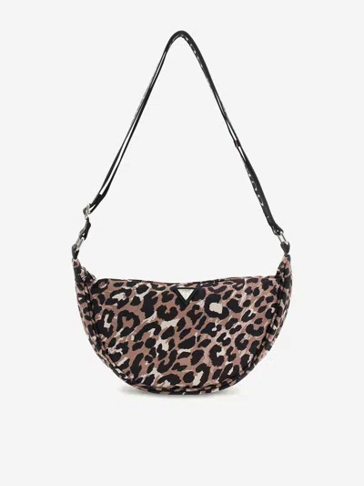 Guess Kids'  Girls Leopard Print Shoulder Bag In Brown