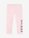 Guess Girls Logo Leggings In Pink