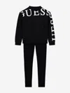 Guess Girls Logo Leggings Set In Black