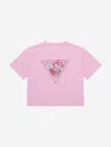 Guess Girls Logo Midi T-shirt In Pink