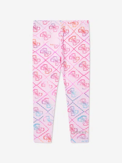 Guess Babies' Girls Logo Print Leggings In Pink
