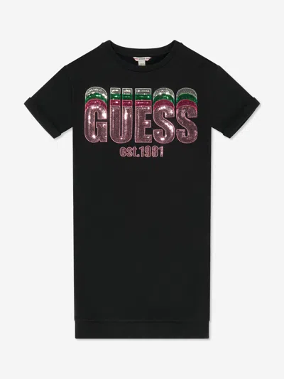 Guess Babies' Girls Logo Sweater Dress In Black