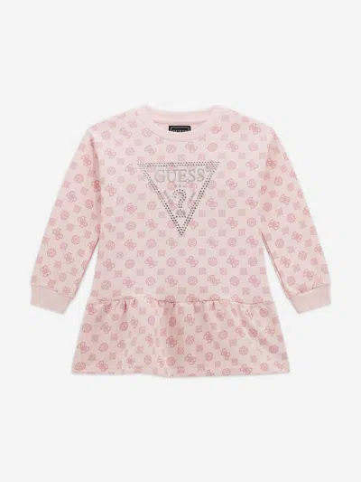 Guess Babies' Girls Logo Sweater Dress In Pink