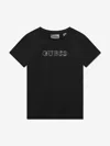 Guess Girls Logo T-shirt In Black