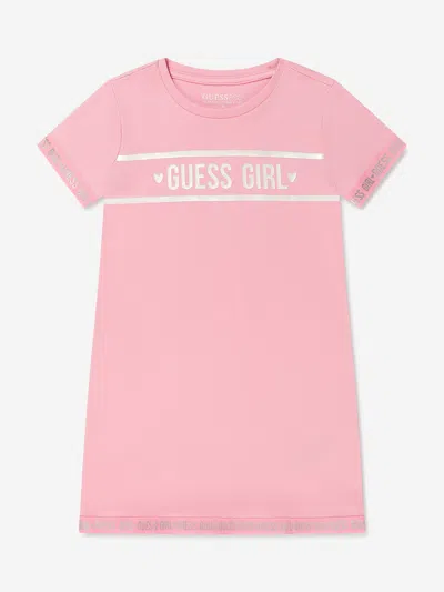 Guess Babies' Girls Logo T-shirt Dress In Pink