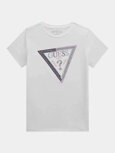 Guess Babies' Girls Logo T-shirt In White