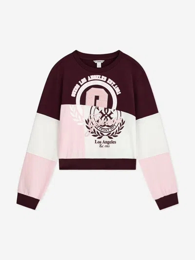 Guess Kids'  Girls Los Angeles Logo Sweatshirt In Pink