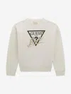 Guess Girls Love Logo Sweatshirt In White