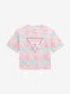 Guess Girls Midi Logo T-shirt In Multi