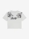 Guess Girls Midi Logo T-shirt In White