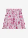 Guess Girls Palm Tree Mini Skirt In Pink